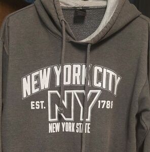 DISTRESSED Gray New York City Hoodie